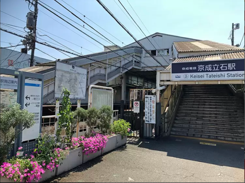 京成立石の駅前風景